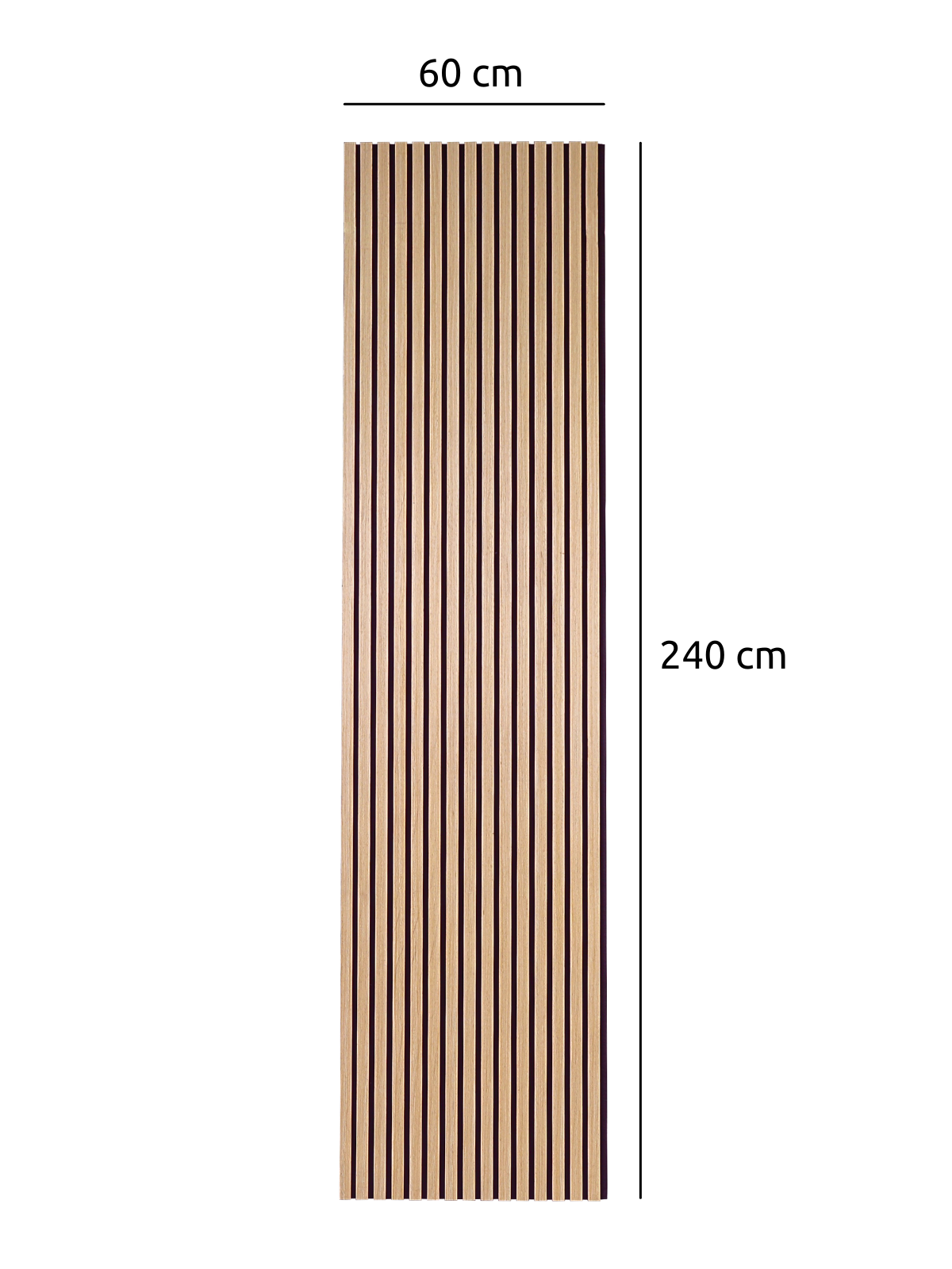 Akustikpaneele Eiche 240x60cm - 2er Set