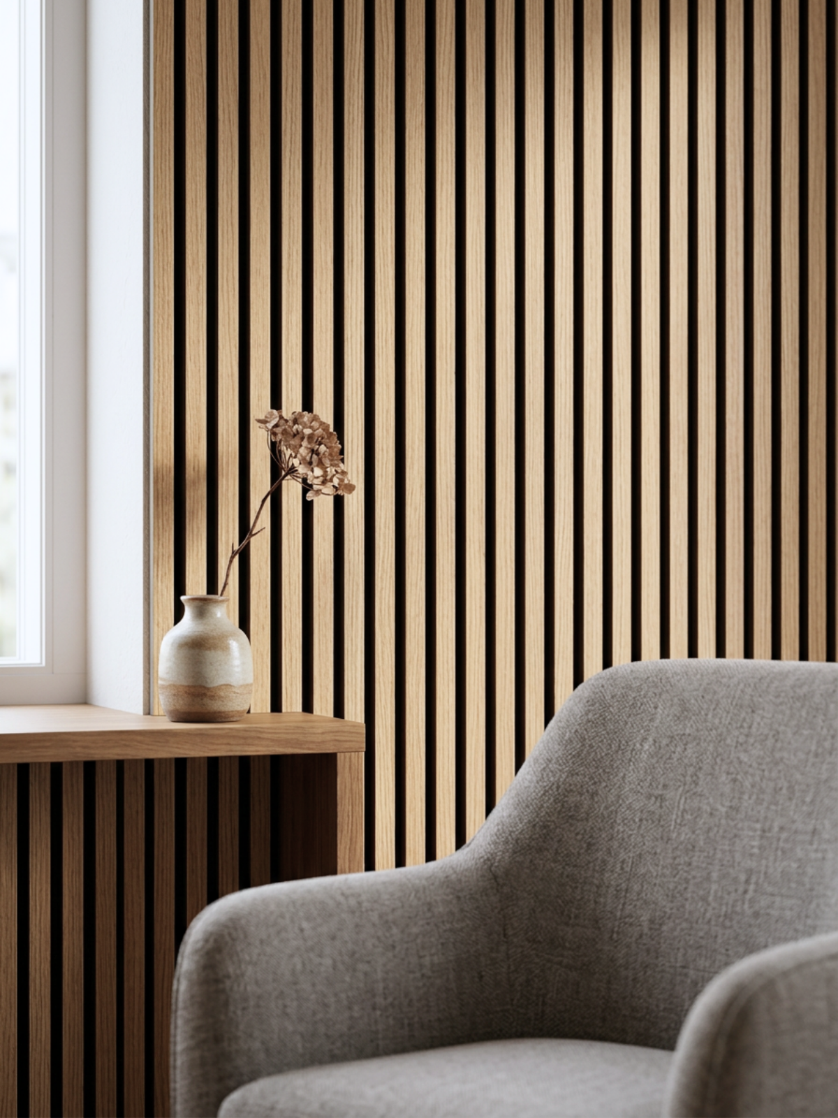 Akustikpaneele Eiche 240x60cm - 2er Set