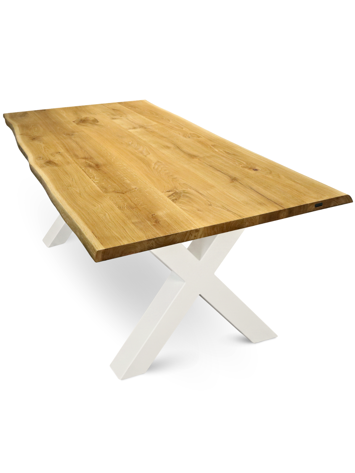 Massivholztisch mit Baumkante 220x100cm