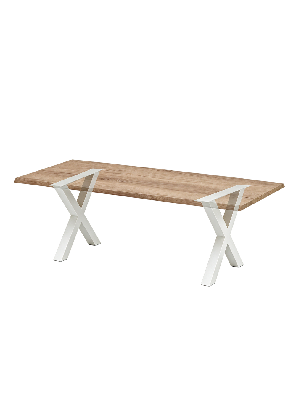 Massivholztisch mit Baumkante 200x100cm