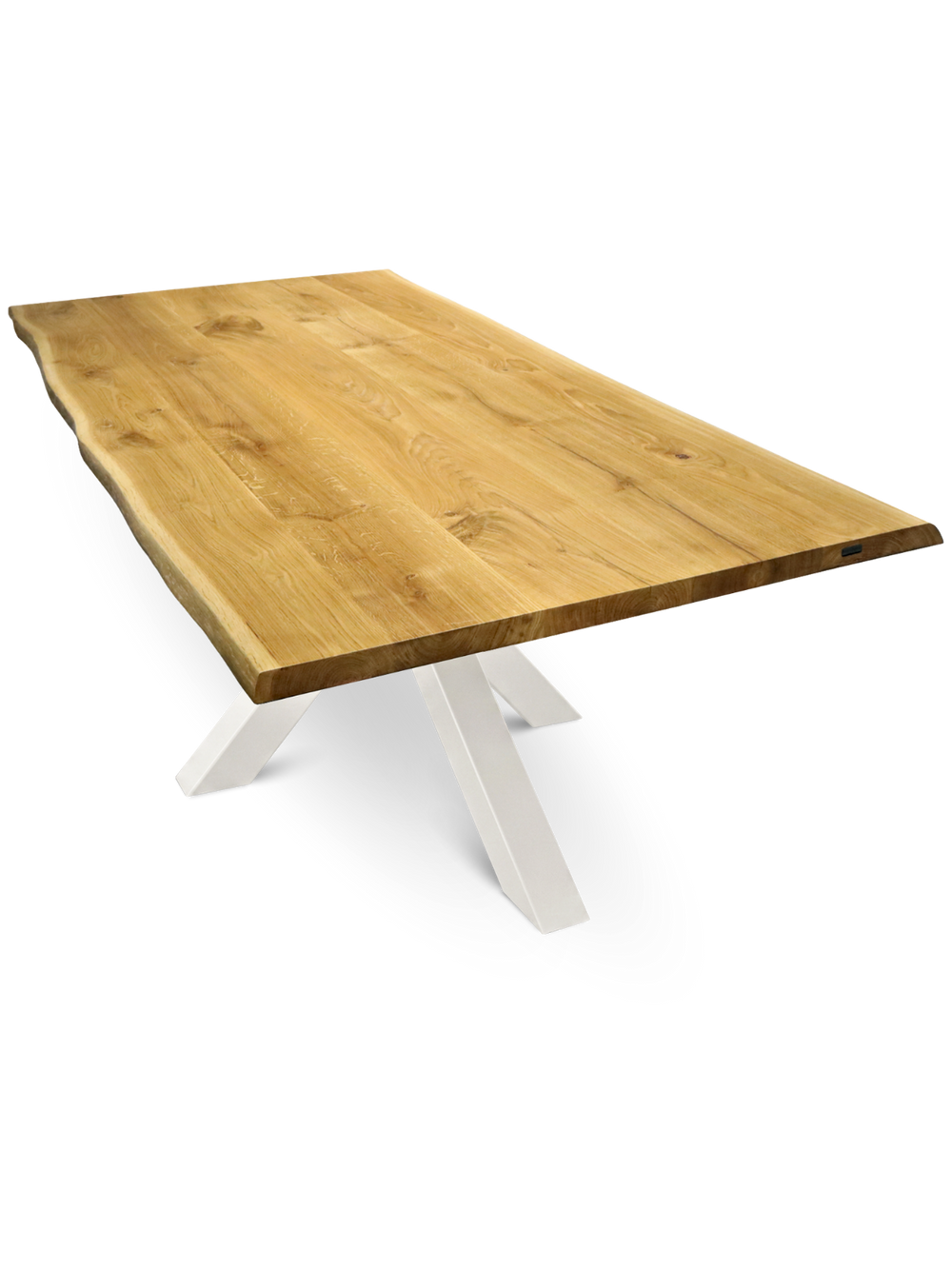 Massivholztisch mit Baumkante 200x100cm