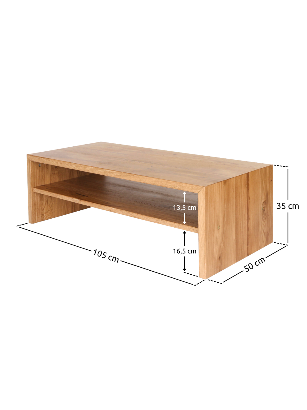Couchtisch Eiche mit Ablage
