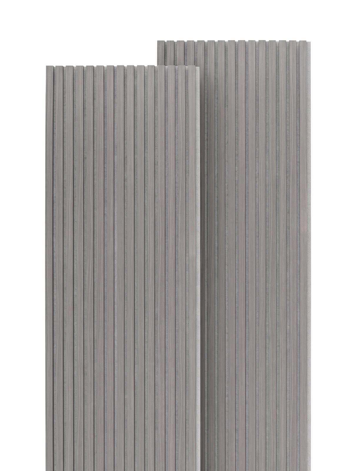 Akustikpaneele Dunkelgrau 240x60cm - 2er Set - Hellgrauer Filz