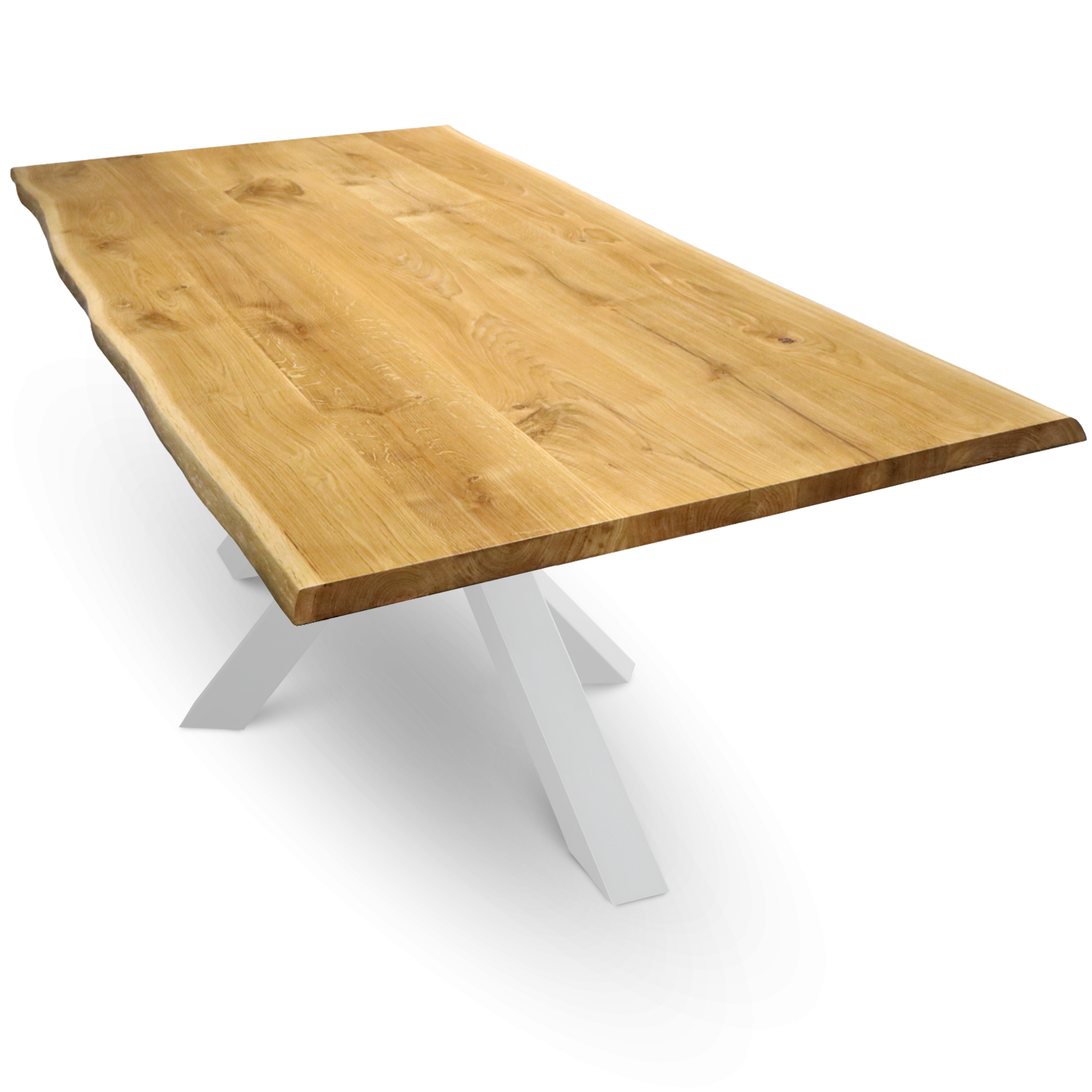 Massivholztisch 180 x 85 cm Eiche mit Baumkante