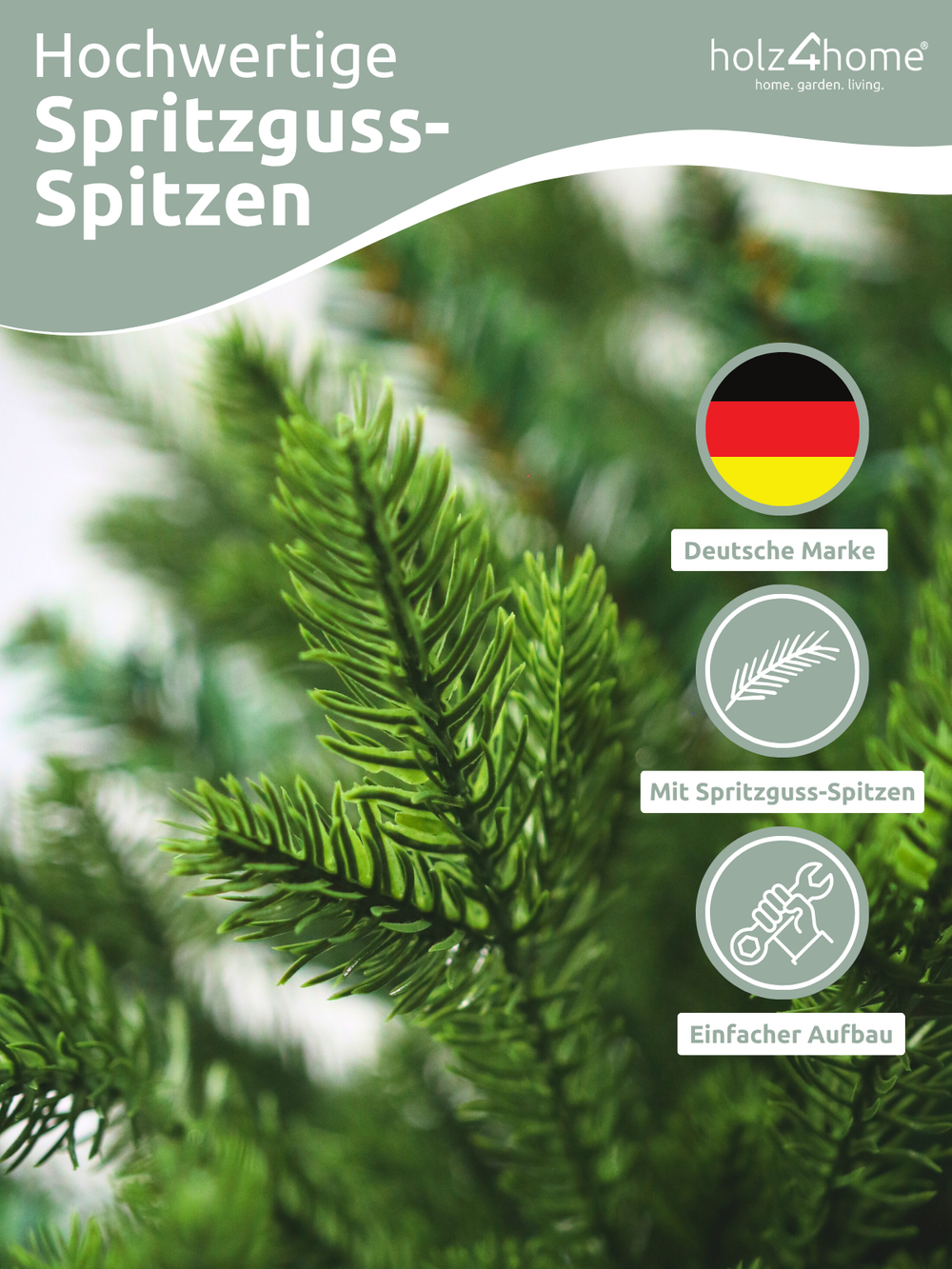 Künstlicher Weihnachtsbaum 160 cm inkl. Lichterkette