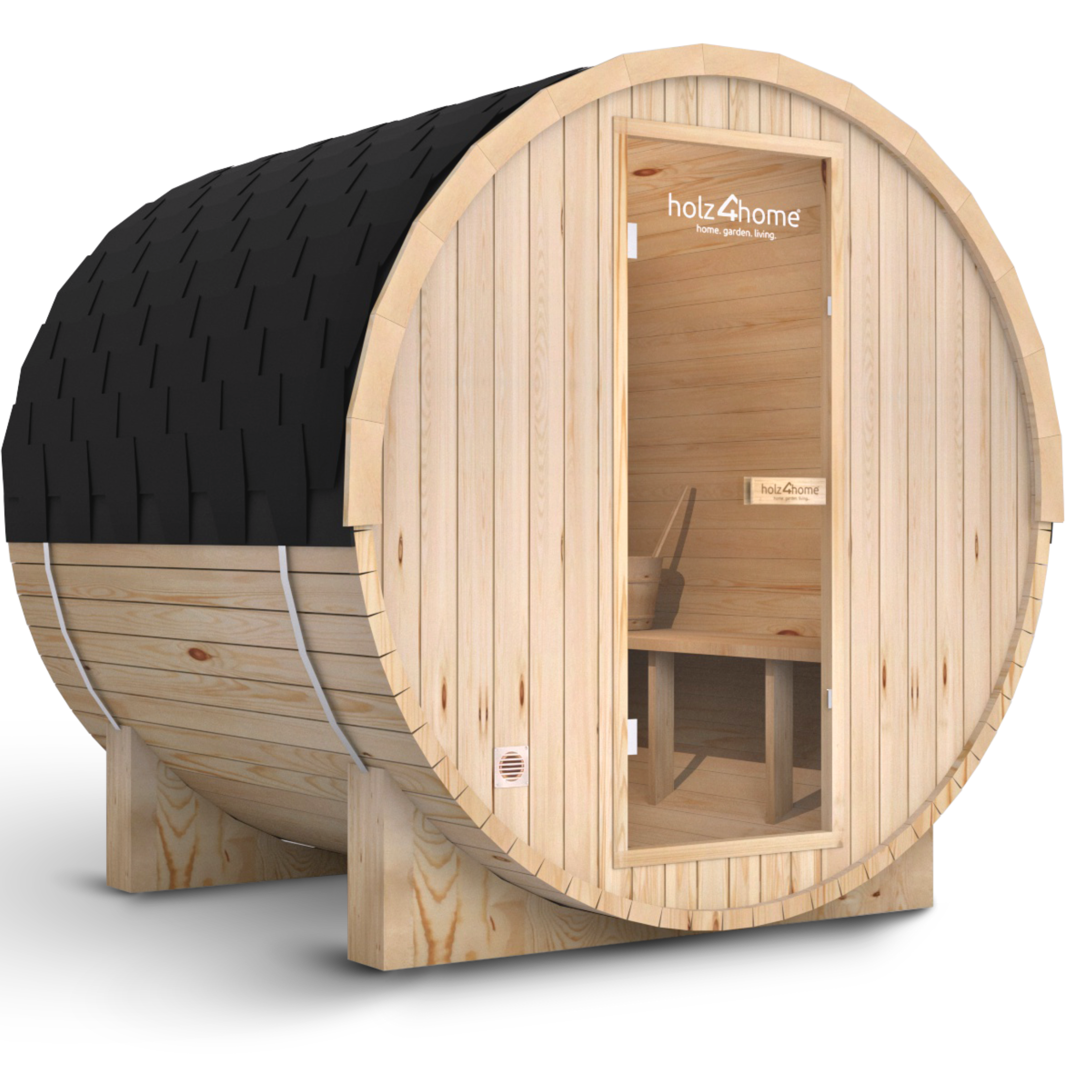 Fasssauna Pini wood Outdoor Sauna inkl. Ofen