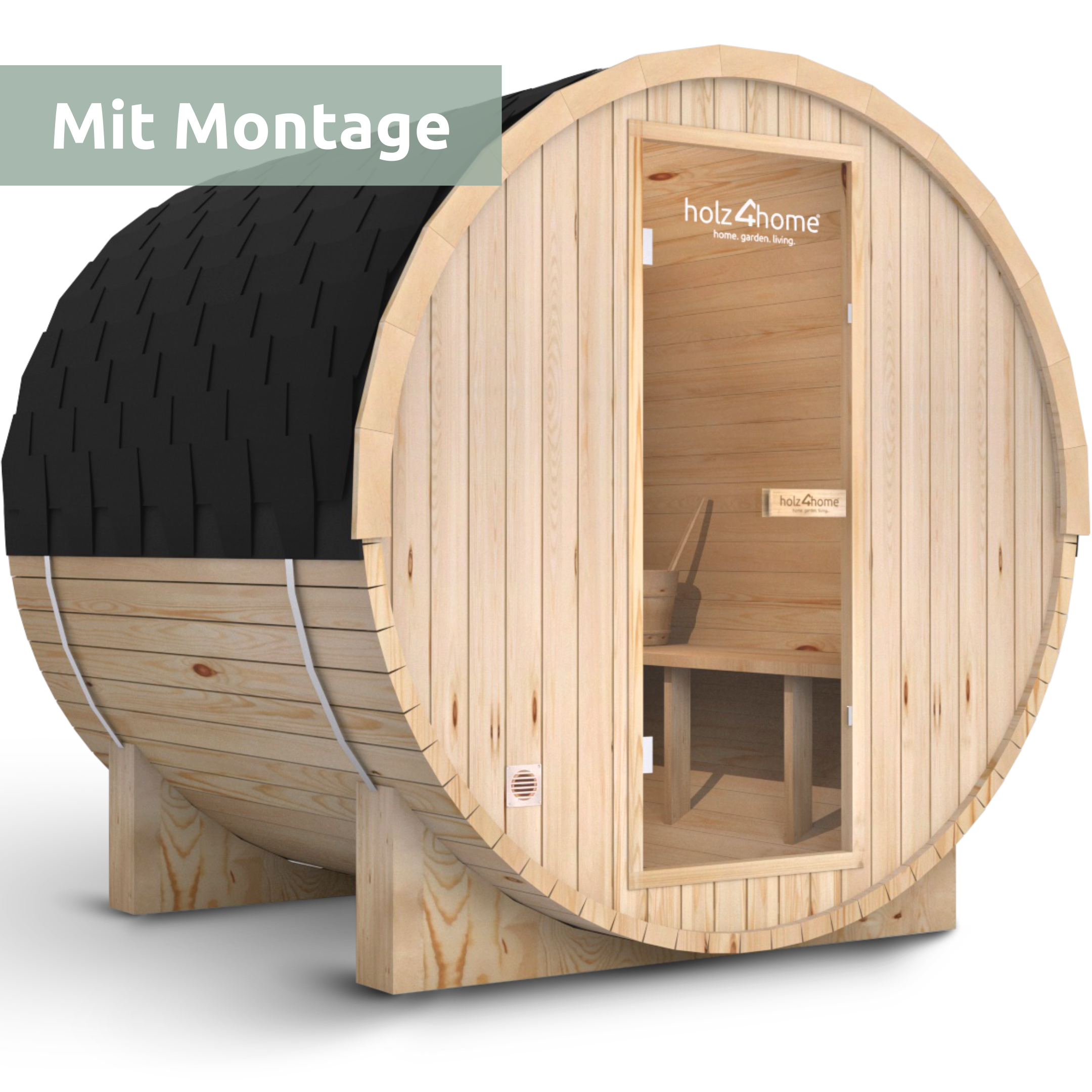 Fasssauna Pini wood Outdoor Sauna inkl. Ofen