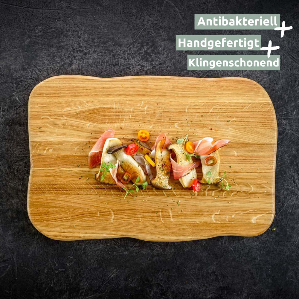 La Madera Schneidebrett Premium aus Eiche | Steakbrett | Küchenbrett von holz4home®