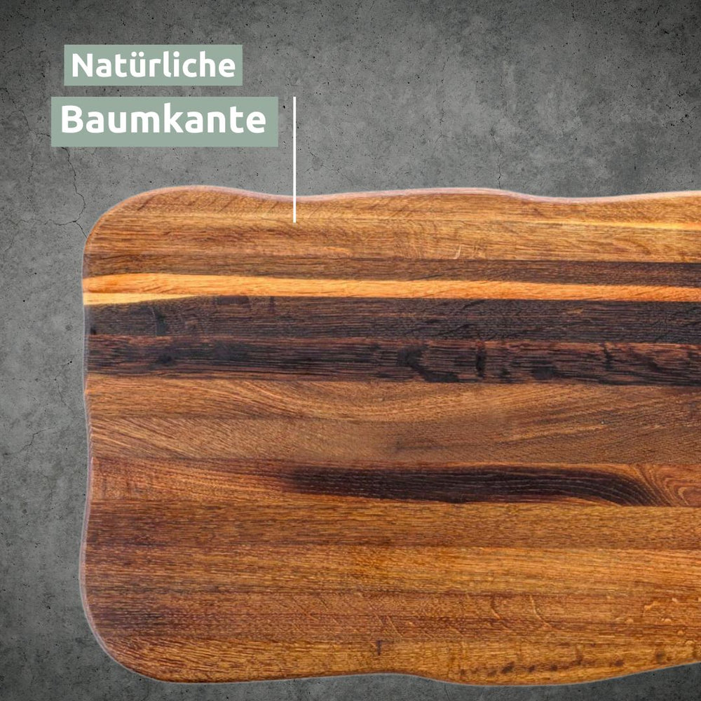 La Madera Schneidebrett Premium aus Eiche | Steakbrett | Küchenbrett von holz4home®