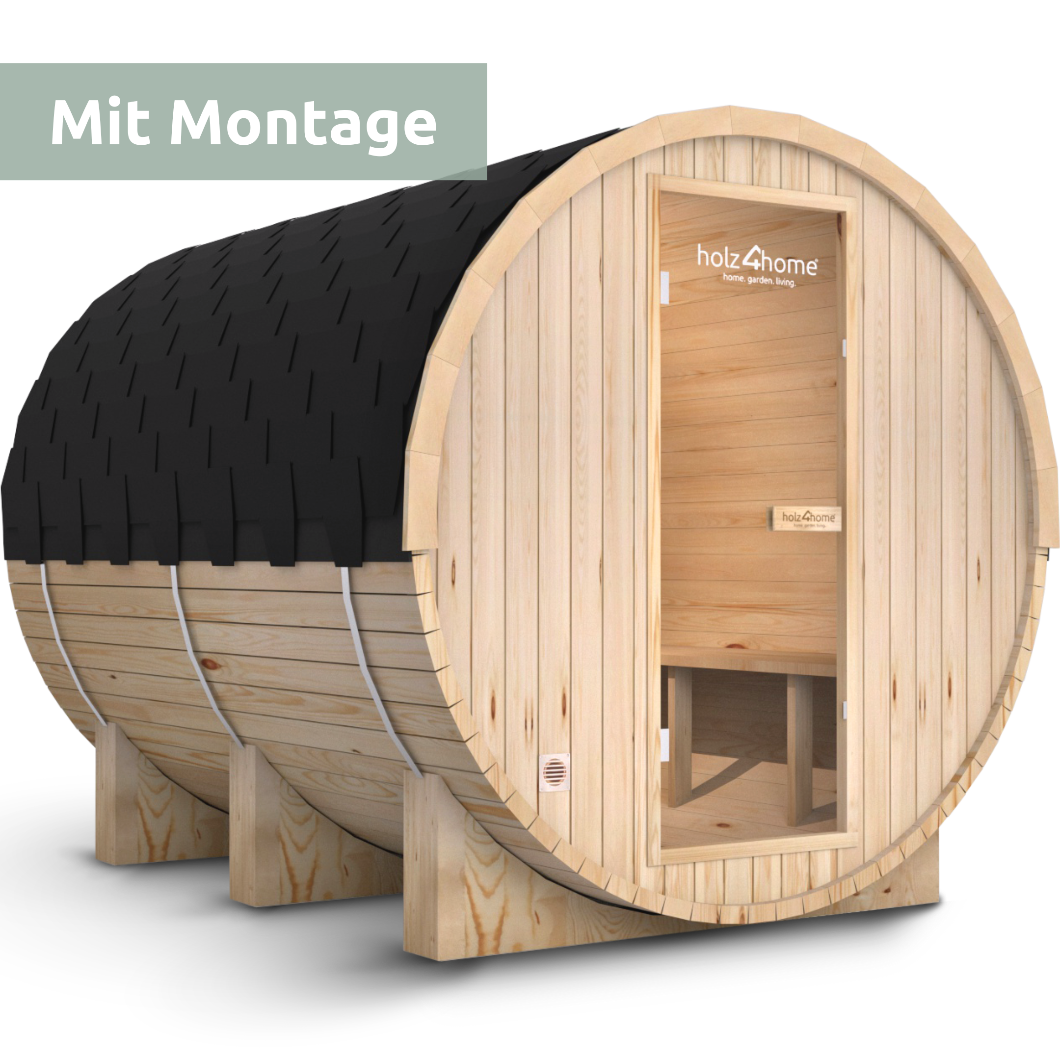 Fasssauna Pini wood Outdoor Sauna inkl. Ofen