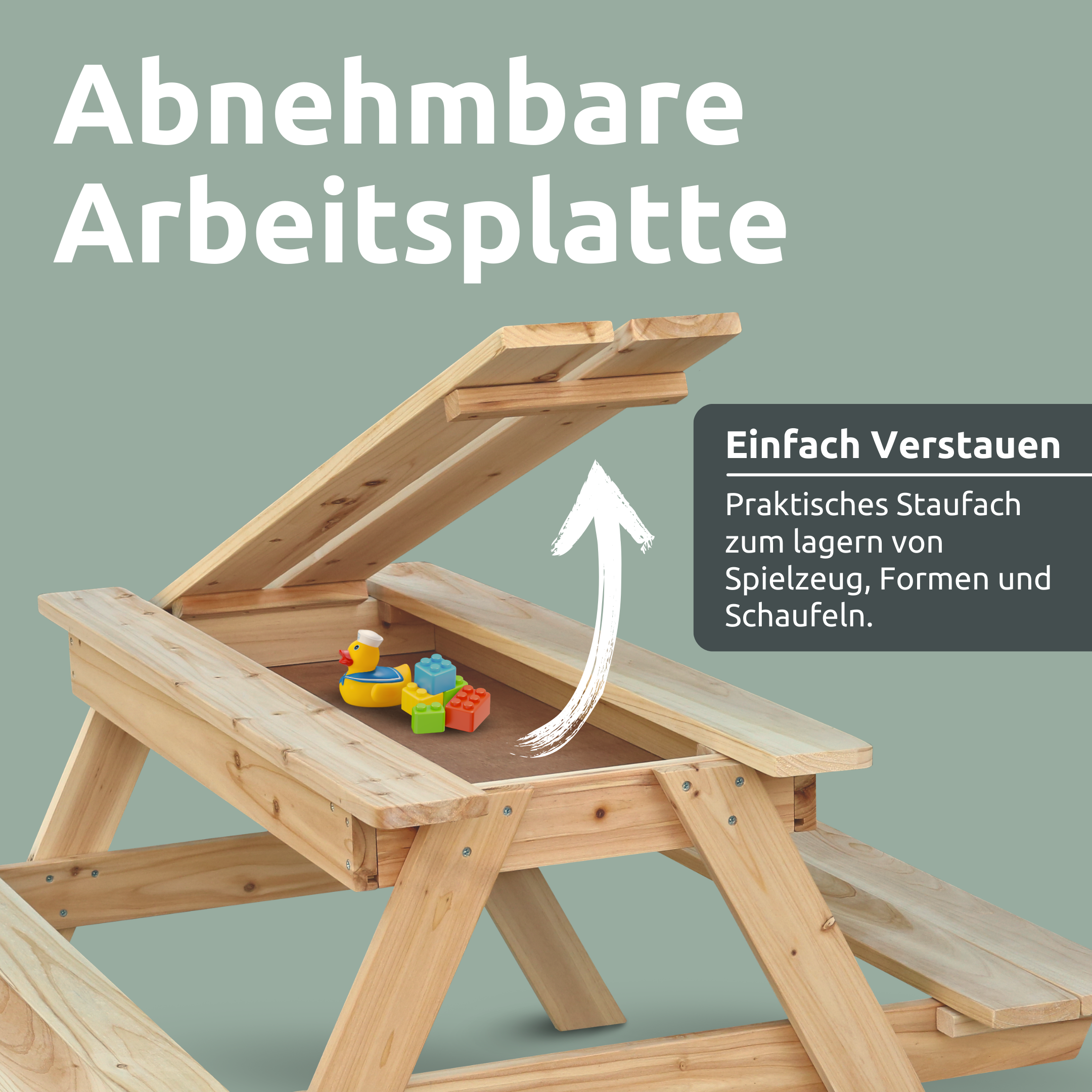 Outdoor Picknickbank aus Tannenholz - Klassischer Picknicktisch