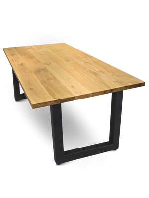 Massivholztisch 240cm x 100cm Tiempo U ohne Baumkante